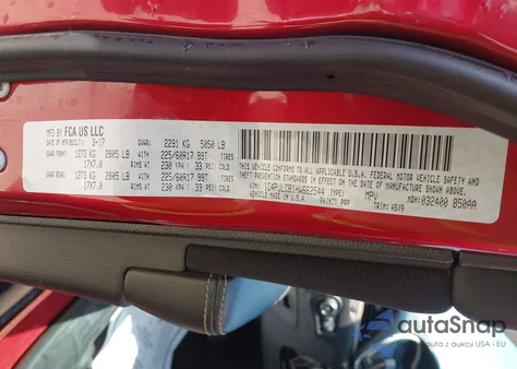 2017 Jeep Cherokee Latitude Fwd from USA, damaged, VIN 1C4PJLCB1HW662544